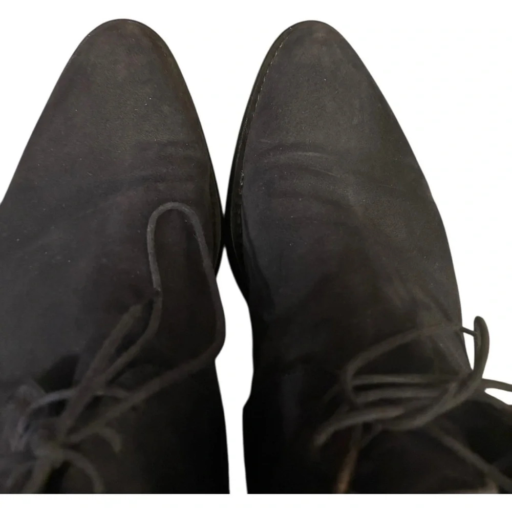 Cesare Paciotti Navy Blue Suede Lace-Up Chelsea Ankle Boots Size EU 40 US 7